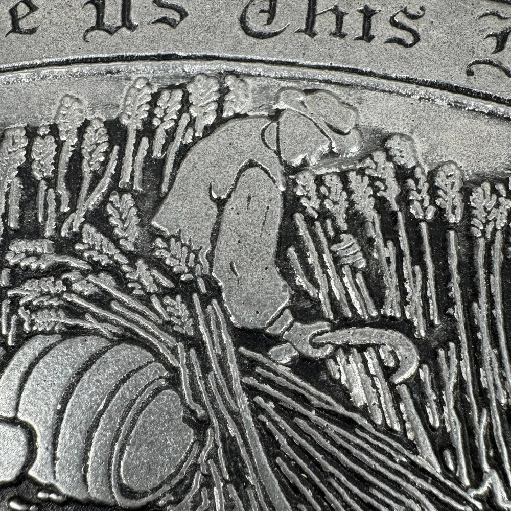 Wilton Armetale Give Us This Day Our Daily Bread Pewter Serving Tray Platter